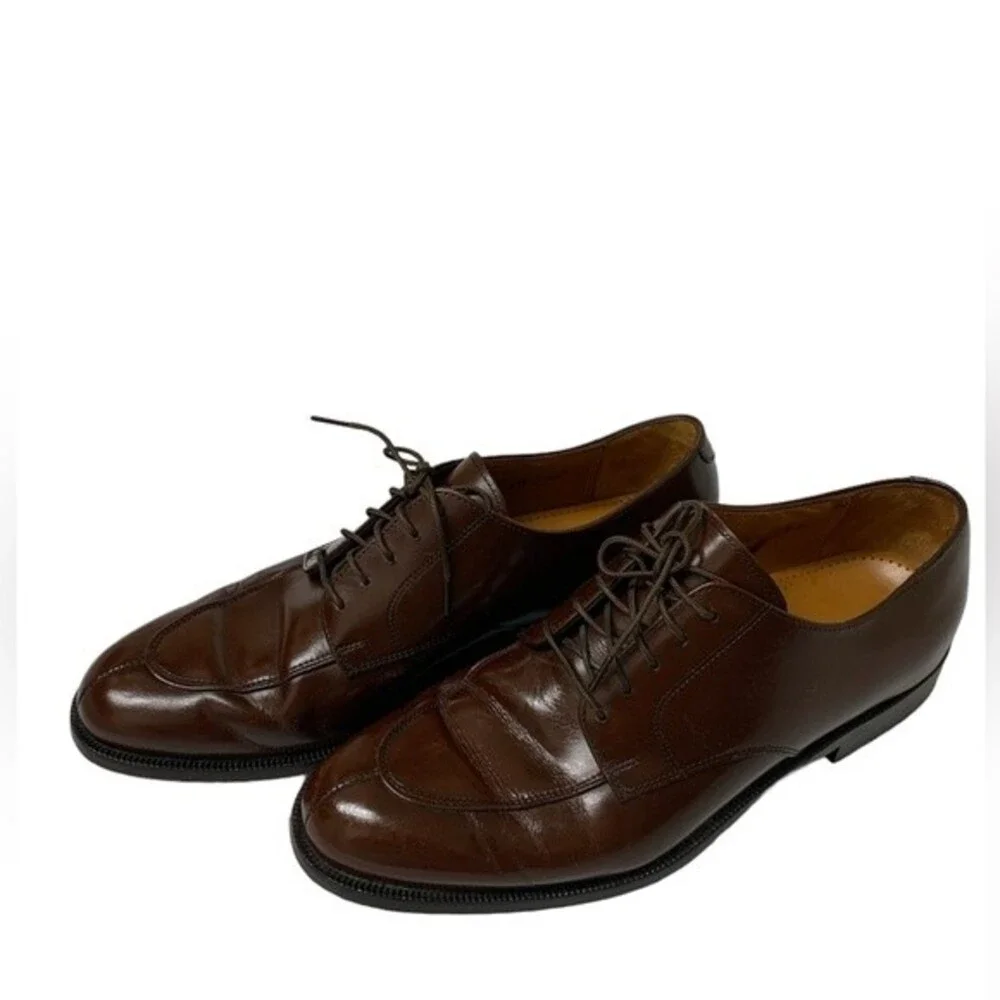 Cole Haan City Men’s Oxford Loafers Lace Up Brown Leather Shoes SZ 9.5 D